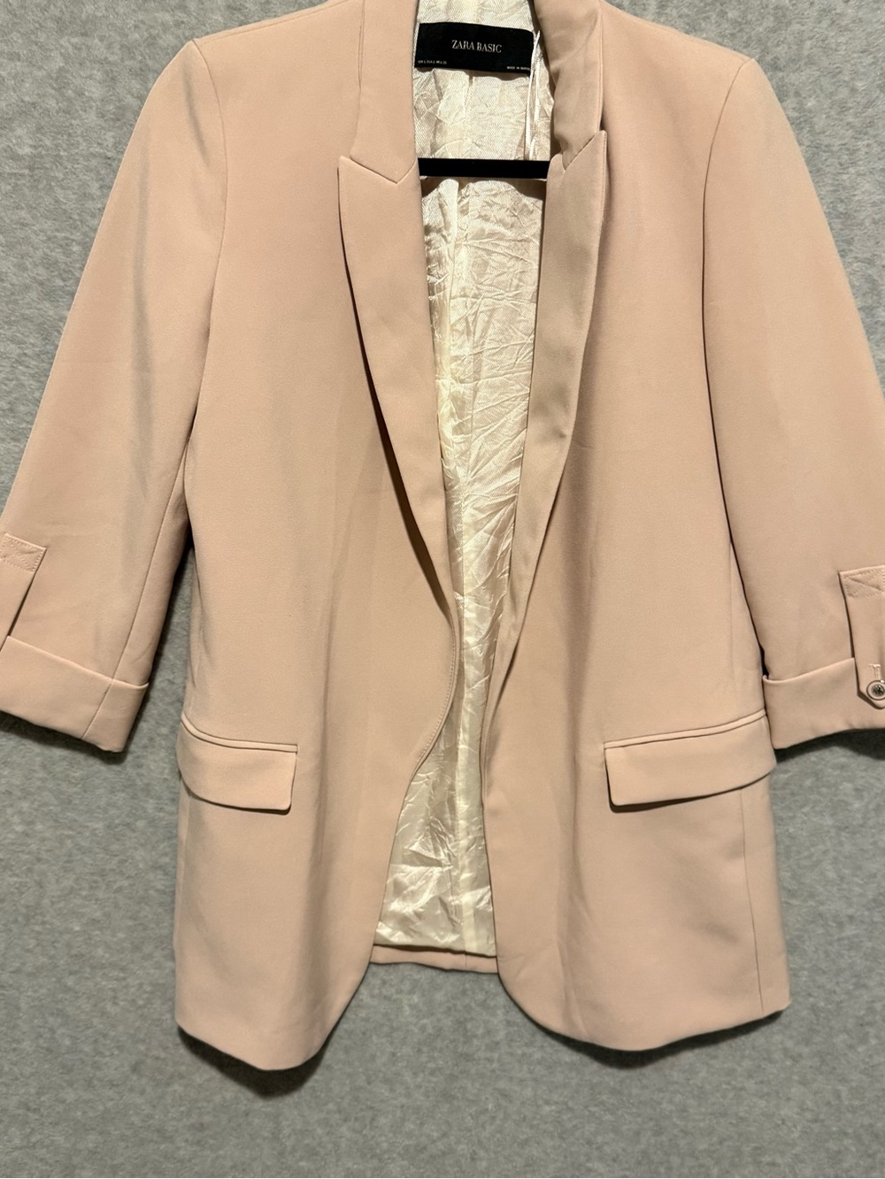 Zara Blush Pink Women's Tailored Blazer